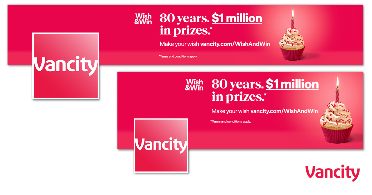 Vancity - 80th Anniversary campaign LinkedIn and Facebook profile banners